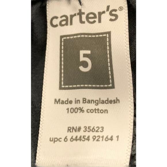 CARTER'S SHORTS - 2 FOR 1 - BOYS, 5, DARK GREY W/FISH DECOR & NAVY BLUE & GREY - Picture 10 of 11